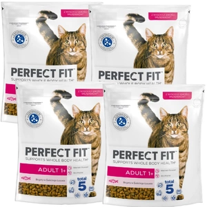 PERFECT FIT (Adult 1+) 4x750g suché krmivo bohaté na lososa pro dospělé kočky