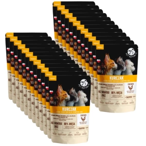 PetRepublic jemně nakrájené kousky v jemné omáčce kuřecí 24x100g pro kočky