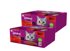 Whiskas Adult Classic Meals s hovězím, kuřecím, jehněčím, drůbežím v omáčce 160 x 85 g