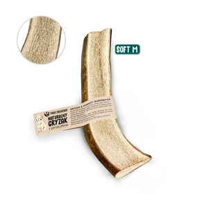 Paka Zwierzaka Přírodní žvýkačka z jeleního parohu SOFT M- 12 cm