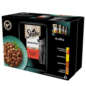 Sheba Selection in Sauce kuře hovězí jehně kachna krůta 12 x 85 g