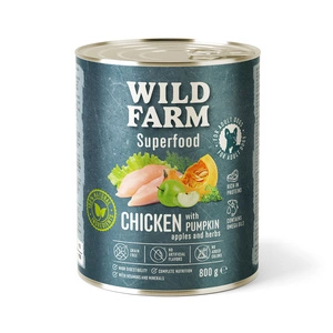 WILD FARM Superfood Chicken (kuře s dýní, jablkem a bylinkami) 800g krmivo pro psy bez obilovin