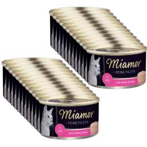 Miamor Feine Filets - mokré krmivo pro kočky kuřecí filety s rýží 24x100g plechovka
