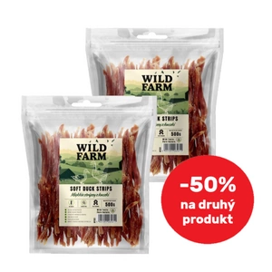 WILD FARM Měkké kachní proužky 2x500g pamlsky pro psy