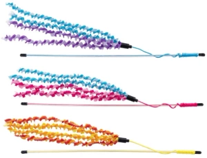 Kerbl - Hračka pro kočky, rybářský prut -48cm - různé barvy