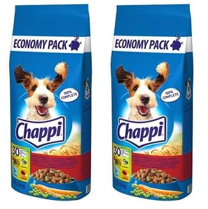 CHAPPI 2x13,5 kg - suché krmivo pro psy s hovězím masem, drůbeží a zeleninou ZAHRNUTO -2%
