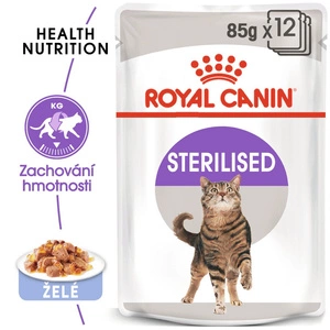 ROYAL CANIN Sterilizované vlhké krmivo 12x85g v želé pro dospělé, sterilizované kočky