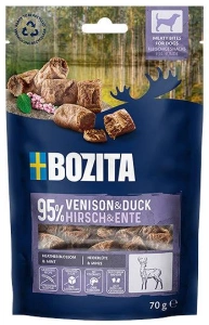 BOZITA Meaty Bites kachna a zvěřina pro psy 70g