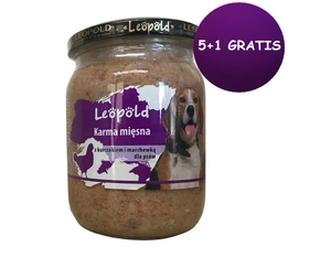 Leopold masové krmivo s kuřecím masem a mrkví pro psy 6x500g
