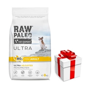 Vetexpert Raw Paleo Ultra Turkey Adult Mini 8kg + překvapení pro vašeho psa ZDARMA
