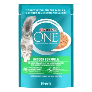 Purina One Cat Indoor s tuňákem a zelenými fazolkami 85g