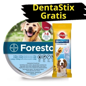 Foresto obojek pro psy nad 8 kg 70 cm + DentaStix GRATIS