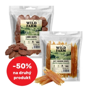 WILD FARM měkké kuřecí proužky 500g + WILD FARM jehněčí hranolky 500g