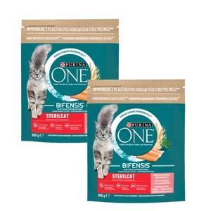 Purina One Cat Sterilcat lososové krmivo 2x800g