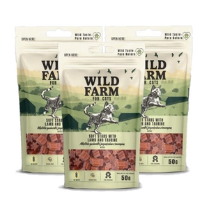 WILD FARM hvězdičky jehněčí maso s taurinem 3x50g pamlsek pro kočky