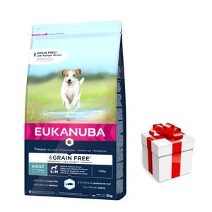 EUKANUBA Adult Small&Medium Grain Free 3kg + Překvapení pro psa