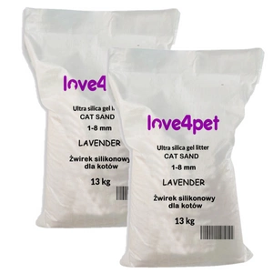 Silikonové stelivo pro kočky Sand Lavender 2x13kg