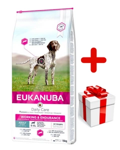 EUKANUBA Platinum Performance Working & Endurance 15kg + Překvapení pro psa