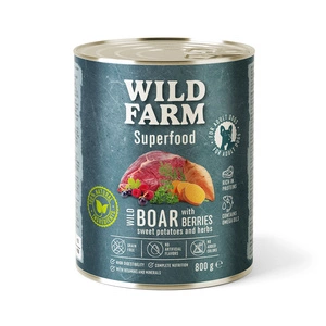 WILD FARM Superfood Wild Boar (zvěřina s batáty, bobulemi a bylinkami) 800g krmivo pro psy bez obilovin