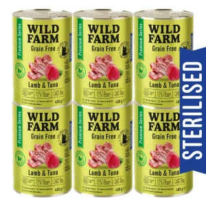 WILD FARM Premium Grain Free Lamb and Tuna 6x400g - krmivo bez obilovin pro sterilizované kočky