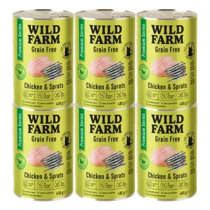 WILD FARM Premium Grain Free Chicken and Sprats 6x400g - krmivo pro kočky bez obilovin