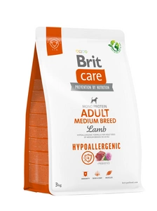 BRIT CARE Dog Hypoallergenic Adult Medium Breed Lamb 3 kg