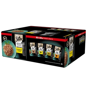 SHEBA sáčky 80x85g Delicacy Poultry flavours - vlhké krmivo pro kočky v želé, s kachnou, s kuřetem, s drůbeží, s krůtou