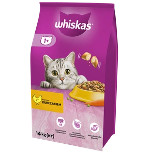 Whiskas Adult kuře 14 kg +  GIMBORN Gim Cat Paste Anti-Hairball Duo slad s kuřecím masem 50g SLEVA 3%