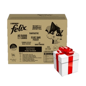FELIX Sensations 120x85g + překvapení pro kočku ZDARMA