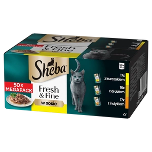 Sheba Fresh & Fine drůbeží výběr ve šťávě pro dospělé kočky 50x50 g