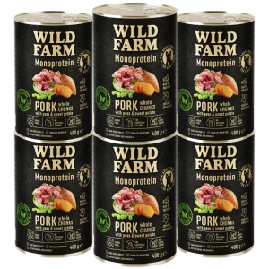 Wild Farm Monoprotein Pork 6x400g hypoalergenní krmivo pro psy