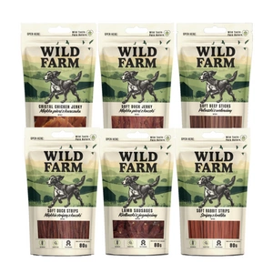 WILD FARM měkká kuřecí prsa 6x80g pamlsek pro psy