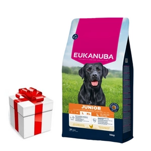 EUKANUBA Junior Large 15kg + Překvapení pro psa