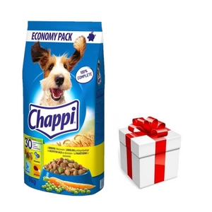 CHAPPI 9kg - suché krmivo pro psy s drůbežím masem a zeleninou + překvapení pro vašeho psa ZDARMA