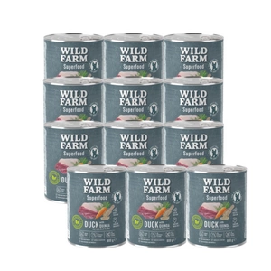 WILD FARM Superfood Duck (Kachna s quinoou, mrkví a bylinkami) 12x800g krmivo pro psy bez obilovin
