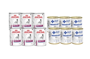 Royal Canin VD Dog konz. Renal Special 6x410g + ENZO VET Renal 6x400g