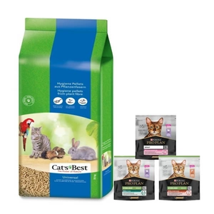 JRS Cat's Best Universal 40 l + PRO PLAN Adult cat food 400g - náhodná dodávka