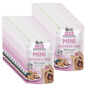 Brit Care Mini Chicken & Tune fillets in gravy 24x85g