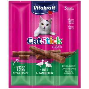 Vitakraft Cabanos Cat Stick Mini králík a kachna pro kočky 3x18g