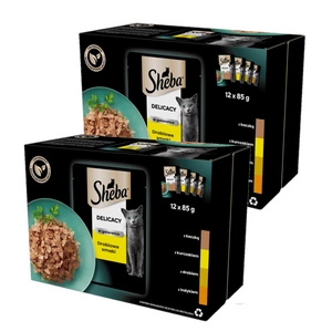 Sheba Select Slices in jelle drůbeží 24x85g kapsa kuře, krůta, kachna, drůbe SLEVA