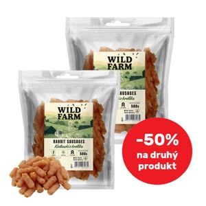 WILD FARM králičí párky 2x500g pamlsky pro psy