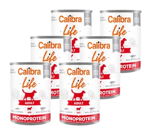 CALIBRA Dog Life Adult Hovězí maso s mrkví 6x400g