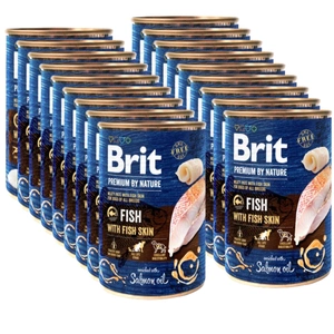 Brit Premium by Nature Ryba s rybí kůží 18x400g