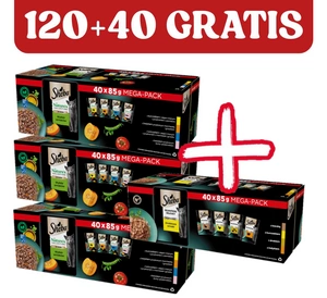 SHEBA Nature’s Collection Výběr příchutí  120x85g + 40x85g GRATIS