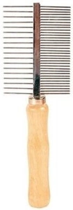 Trixie Oboustranný hřeben s dřevěným madlem 17 cm