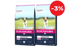 EUKANUBA Puppy&amp;Junior Small/Medium Grain Free 2x12kg