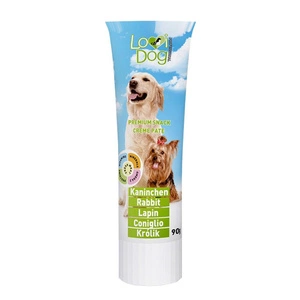 Lovi Dog Snack Creme Pate Rabbit - paštika pro psy v tubě, s králíkem a vitamíny 90g