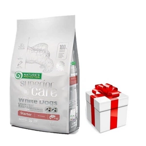 NATURES PROTECTION Superior Care White Dogs Grain Free Salmon Starter Všechna plemena 1,5kg + překvapení pro vašeho psa ZDARMA