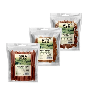 WILD FARM Králičí pamlsky 3x500g