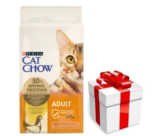 PURINA Cat Chow Adult Chicken and Rice 15kg + Překvapení pro kočku